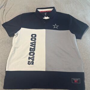 NFL Dallas Cowboys Tommy Hilfiger Navy, White and Gray Short Sleeve Polo Sz XL